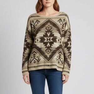 Denim & Supply Ralph Lauren Cotton Brown‎ Knit Sweater Women’s Size Small